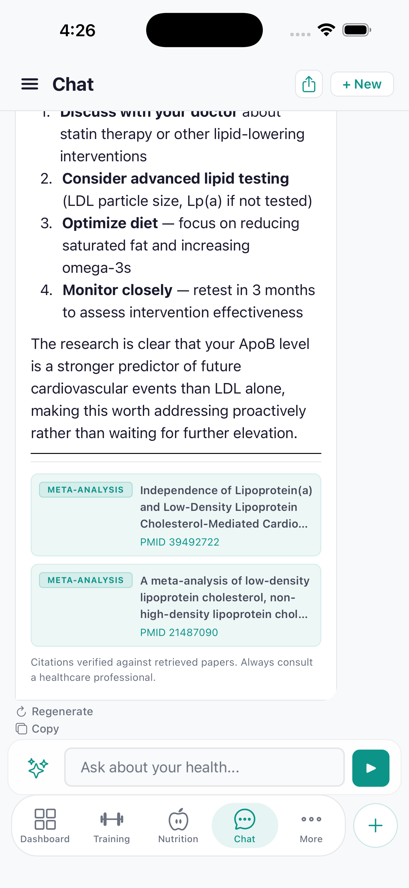 AI health assistant conversation